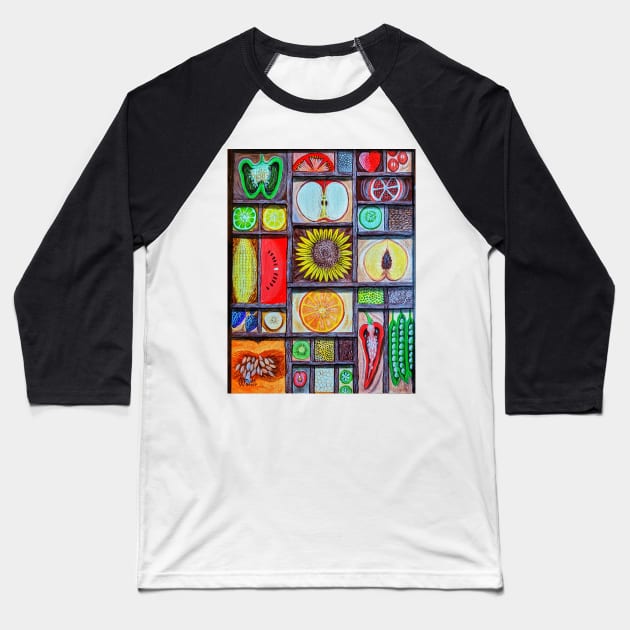 Seeds and more seeds Baseball T-Shirt by Matt Starr Fine Art